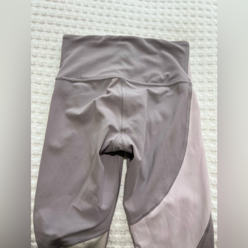 Athleta Elation Asymmetrical 7/8 Tight in Powervita Colorblock Lilac Stone - Picture 12 of 16
